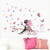 Fairy Pink Eyes Butterfly Wall Art Door Stairs Living Room Bedroom Decor Woman Teenager Baby Girls Kids Children Nursery Decal Wall Sticker Murals Poster Wallpaper