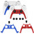 DAHAKII 2 Packs PS5 Controller Replacement Shell-DIY Shell Decorative Strip for PS5 Dualsense Controller -Red/Blue-