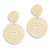 Rattan Earrings Handmade Straw Wicker Braid Woven Drop Earrings Boho Round Disc Earrings Lightweight Statement Stud Earrings For Women -rattan disc-