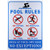 No Lifeguard On Duty Sign Pool Rules Sign No Glass Allowed in Pool Area Sign Reflective Signs 10 X 14 Inch Rust Free 40 Mil Aluminum Sign -Pool Rules-