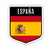Squiddy Spain Espana Spanish Flag Shield - Vinyl Sticker Decal for Phone- Laptop- Water Bottle -3" high-