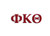 Officially Licensed Phi Kappa Theta 8" x 3" Window Decal - Merlot