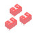 uxcell 3 Pcs Red DIP Switch Horizontal 1-2 Positions 2.54mm Pitch for Circuit Breadboards PCB