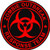 Project Thin Line Zombie Outbreak Response Team Sticker 1.5" x 1.5" Red/Black