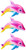 3 Pc Set - Tie Die Dolphin Inflates - Inflatable Pool Toys and Decorations - 36 inch