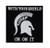 Miltacusa with Your Shield or On It Text with Spartan Battle Warrior Hook Patch