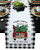 Linen Burlap Table Runner 13 x 90 Inch- Christmas Tree Red Truck Buffalo Check Plaid Black and White Decorative Table Runner for Family Dinner- Outdoor or Indoor Parties Christmas  and  Gathering Linen Burlap Table Runner 13 x 90 Inch- Christmas Tree Red Truck Buffalo Check Plaid Black and White Decorative Table Runner for Family Dinner- Outdoor or Indoor Parties Christmas  and  Gathering