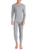 David Archy Men's Ultra Soft Warm Stretchy Cotton Fleece Lined Base Layer Top & Bottom Thermal Set Long John with Fly (XL, Heather Light Gray)