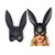 Vegas Bunny Rabbit Party Mask- Women's Masquerade Mask for Birthday Easter Halloween Eve Party Costume Accessory Black- Code