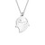 Ghost Necklace Halloween Ghost Gift Funny Ghost Pendant Necklace Best Friends Gift -Ghost Silver-