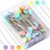 2.16 Inch Sewing Pins Flat Head Straight Pins Flower Head Sewing Pins Straight Quilting Pins for Sewing DIY Projects Dressmaker Jewelry Decoration -200-