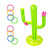 Inflatable Cactus Pool Toys- Cactus Ring Toss Game Water Toys- Pool Floating Inflatable Water Fun Toys With Rings For Multiplayer Water Pool Games Kids Adults Family Summer Pool Beach Floats Outdoor