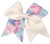 AZBOWS Cheer Bows White with Bright Colors Paint Splash Hair Bow
