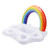 Rainbow Pool Float Inflatable Drink Holder Floating Beverage Salad Fruit Serving Bar Pool Float Party Accessories Summer Beach Leisure Cup Bottle Holder Water Pool Accessories for Kids Adults-1