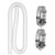 Swimming Pool Replacement Hose with Metal Clamps Pool Pump Hoses Pool Filter Accessories for Above Ground Pools
