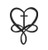 Heart Cross Decal by Check Custom Design