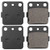 Sollon FA84 Front and Rear Brake Pads for Honda TRX300EX 300 Fourtrax 1993-2008- TRX400EX TRX400 EX Sportrax/Fourtrax- TRX400X TRX 400X 2009-2014- TRX250X 1987-1992