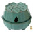 Ceramic Lotus Incense Burner - Ceramic Coil Incense Holder, Buddha Incense Burner, Small Size for Tower, Powder Incense, 2H/4H Coil Incense, Short Stick Incense, Yoga, Meditation, Ornaments (Green)