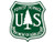MAGNET 2.5x2.5 inch HUNTER GREEN and WHITE US Forest Service Shield Sticker -hike logo Magnetic vinyl bumper sticker sticks to any metal fridge- car- signs