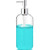 Vioetry Clear Glass Soap Dispenser with Strudy Rust Proof Pump- 16 Oz Dish Soap Dispenser for Kitchen- Refillable Liquid Hand Soap Dispenser for Bathroom- Premium Thick Glass Kitchen Soap Dispenser