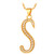 U7 Letter Necklace 18K Gold Plated Cubic Zirconia Iced Out Pendant Monogram Style Initial Necklace- Alphabet S