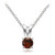 Ice Gems Sterling Silver Garnet 5mm Round Solitaire Necklace