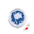 Blue Flag Design Round Illustration Pattern Pill Case Pocket Medicine Storage Box Container Dispenser