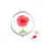 Red Flower Corn Art Watercolour Pill Case Pocket Medicine Storage Box Container Dispenser