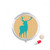 Deer Animal Blue Wood Grain Pill Case Pocket Medicine Storage Box Container Dispenser