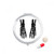 Skeleton Bone Human Foot Black Pattern Pill Case Pocket Medicine Storage Box Container Dispenser
