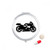 Motorcycle Mechanical Black Outline Pill Case Pocket Medicine Storage Box Container Dispenser