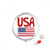 America National Flag Red Pattern Pill Case Pocket Medicine Storage Box Container Dispenser