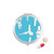 Human Bone Blue Illustrations Cartoon Pill Case Pocket Medicine Storage Box Container Dispenser