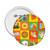 Square Casino Objects Illustration Round Pins Badge Button Clothing Decoration 5pcs Gift