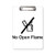 No Open Flame Black Symbol Pattern Clipboard Folder Writing Pad Backing Plate A4