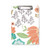 White Orange Flower Plant Paint Clipboard Folder Writing Pad Backing Plate A4