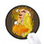 Culture Figure Eighteen Arhats Pattern Mouse Pad Desktop Office Round Mat for Computer