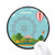 Ferris Wheel Balloon Amusement Park Mouse Pad Desktop Office Round Mat for Computer