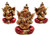 Ebros Hindu God Ganesh Set of Three Ganesha See Hear Speak No Evil Decorative Shelf Sitter Figurines Miniature Talisman Eastern Enlightenment Hinduism Gods and Goddesses Ganapati Deity