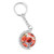 Colourful Butterfly with Flowers Rotatable Keyholder Ring Disc Accessories Chain Clip