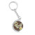 Rose Stamps and Butterfly Rotatable Keyholder Ring Disc Accessories Chain Clip