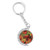 Vintage Butterfly on Roses Rotatable Keyholder Ring Disc Accessories Chain Clip