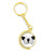 White Wings Butterfly Specimen Metal Connector Key Chain Ring Accessory Golden Keyholder