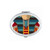 Egypt Red Yellow Blue Pharaoh Mirror Portable Fold Hand Makeup Double Side Glasses