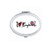 I Love England World Flag Heart Mirror Portable Fold Hand Makeup Double Side Glasses