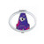 Universe Alien Purple Monster Mirror Portable Fold Hand Makeup Double Side Glasses