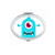 Universe And Alien Blue Cyclops Alien Mirror Portable Fold Hand Makeup Double Side Glasses