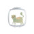 Cute Cyan Cat Animal Watercolor Mirror Portable Compact Pocket Makeup Double Sided Glass