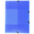 Exacompta - Ref. 55872E - Translucent polypropylene 3-flap elastic folder - Linicolor - A4 - Dark blue