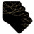 3dRose Anne Marie Baugh - Bling Glam - Image of Glam Criss Cross Gold String Lights On A Black Background - set of 8 Coasters - Soft -cst-274032-2-